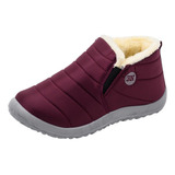 Botas De Mujer Zapatos Invierno Impermeable Nieve Plana