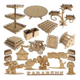 Kit Provençal Mesa Festa Infantil Mdf 3mm Circo Nome Brinde