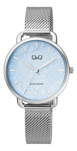 Reloj Q&q Qyq Elegante Qc27j001y Flor Acero Mujer + Estuche 