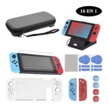 Kit De Accesorios 16 En 1 Con Funda Para Nintendo Switch Gri