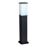 Farola Cubo E27 Led Aluminio Negra  50cm 2400 Fw