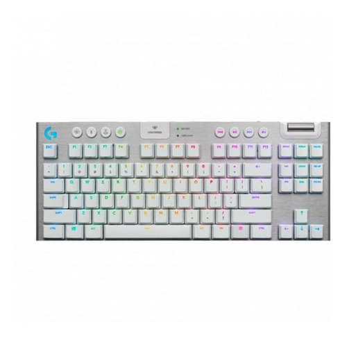 Teclado Mecânico Gamer Sem Fio Logitech G915 Tkl - Branco