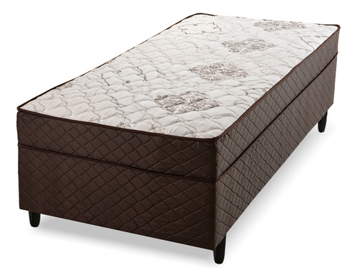 Cama Box Solteiro Delta Ortopédico 88x188 D28 Hellen Marrom