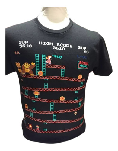 Remera Donkey Kong Gamer Videojuegos Algodon Premium