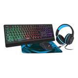 Kit Gamer 4 En 1 Mouse Teclado Auriculares Mouse Pad Nkb-405