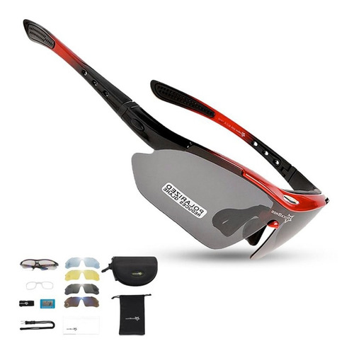 Gafas Ciclismo Rockbros Polarizadas 5 Lentes Intercambiables