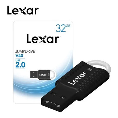 Pendrive 32GB USB 2.0 Negro Lexar JumpDrive V40 Almacenamiento Compacto | Envío gratis
