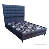 Base Cama Con Espaldar Deluxe - Sencillo 100x190