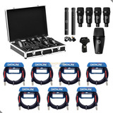 Kit Microfone Bateria Akg Session 1 7pcs+cabos Datalink