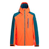 Campera Quiksilver Snow Hombre Mission Block Naranja-mar Ras