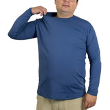 Camiseta Plus Size Longa Masculin Feminina Malha Uv Proteção