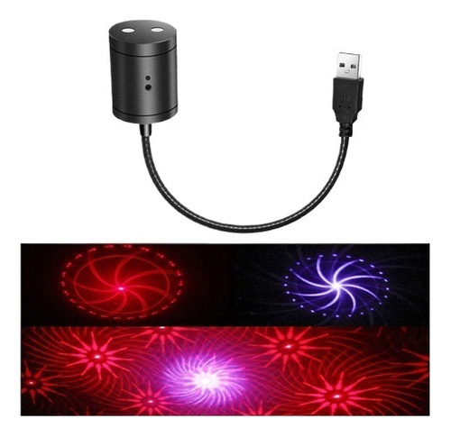 Luz De Atmósfera Láser De Estrella De Coche Usb