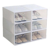 Set X6 Cajas Organizadoras Zapatillas Zapato Tapa Frontal