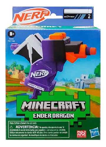 Nerf Pistola Minecraft Ender Dragon 2 Dardos- Hasbro 4417