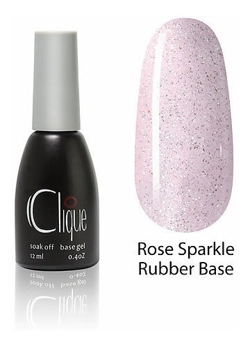 Clique Rubber Rose Sparkle Base 12 Ml