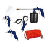 Kit Para Compresor 5 Piezas, Pistolas Y Manguera Hyundai