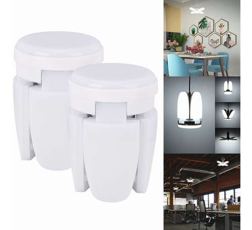 Lámpara Techo Deformable Luces Focos Luz Blanca Led 60w 2pcs