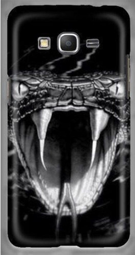 Funda Celular Serpiente Negra Snake Para Toda Marca De Cel