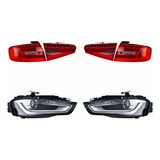 Kit Faros P/foco Xenón Y Calaveras Depo A4 Audi 2013 - 2016