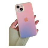 Funda Tornasol Transparente Colores Degradados Para iPhone