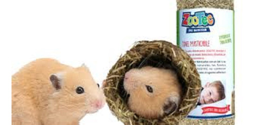 Tunel Masticable De Alfalfa Para Hamsters, Topo Ruso , Jerbo