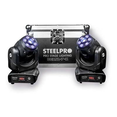 Luz de escenario LED cabezal móvil Steelpro DELTRA-7-K luces color rgbw | Envío gratis