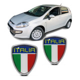 Par Emblema Escudo Italia Do Paralama Fiat Punto 2008 A 2017