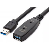 Cabo Extensor Usb 3.0 De 15 Metros Com Amplificador De Sinal