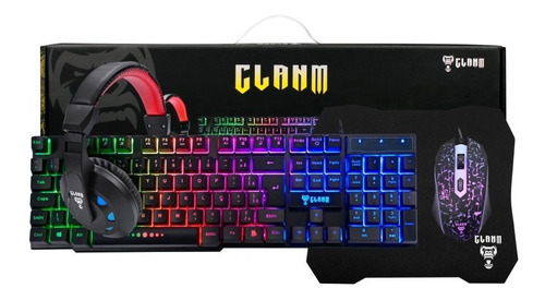 Combo Teclado Mouse Fone Mousepad - Clanm