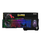 Combo Teclado Mouse Fone Mousepad - Clanm