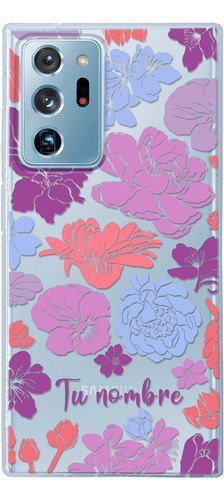 Funda Para Galaxy Para Mujer Flores Colores Con Tu Nombre