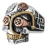 Anillo Calavera Cyber Punk Hombre Vintage Acero Inoxidable