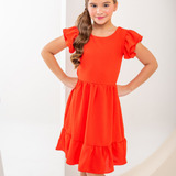 Vestido Vermelho Infantil Moda Blogueira
