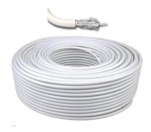 Pack 2 Rollos Cable Coaxial Rg6 Blanco 305 Mts Factura