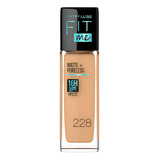 Base De Maquillaje Líquida Maybelline New York Fit Me Matte + Poreless Tono 228 Soft Tan - 30ml