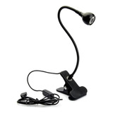 Lampara Led 3w Calida 3000k Pinza Usb 5v Flexible Lectura