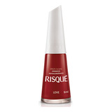 Esmalte Risque Love Cremoso Hipoalergênico Cor Vermelho