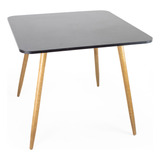 Mesa 4 Lugares Eames Madeira 90cm Jantar Cozinha Pés Palito