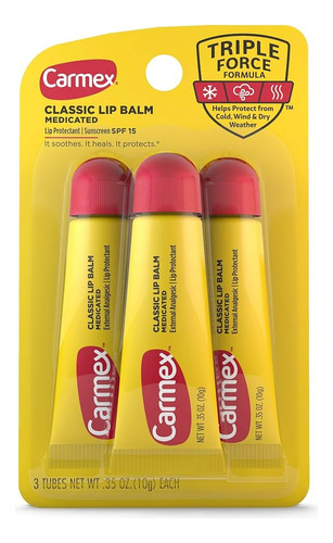 Pack De 3 Carmex En Tubo Original