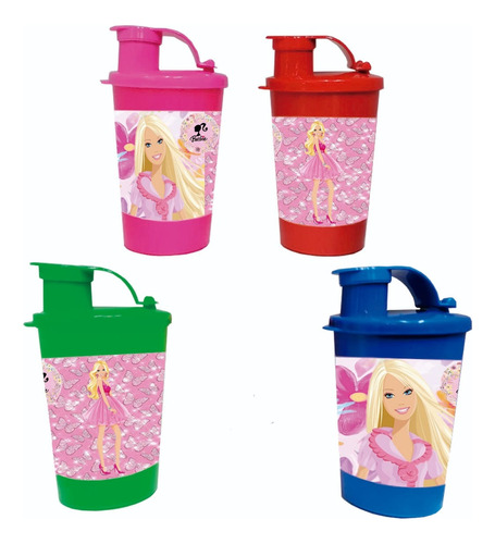 Vaso Tipo Termo Barbie Comic X12 Unidades Botilito Infantil