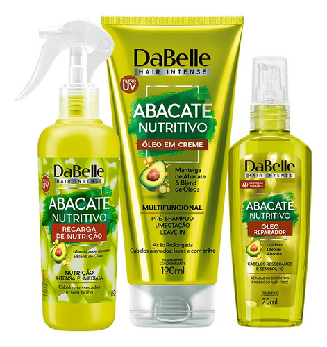 Kit Dabelle Hair Abacate Nutritivo Estrelas (3 Produtos)