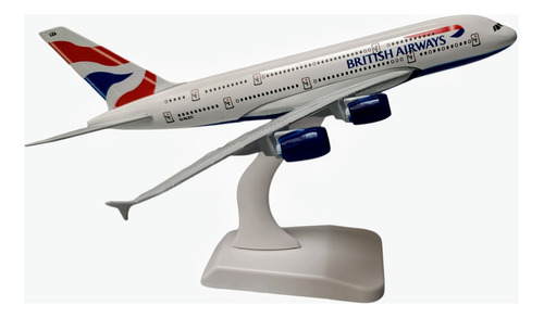 Avion British Airways A-380 /escala 1:350/ Metálico/ 19cms