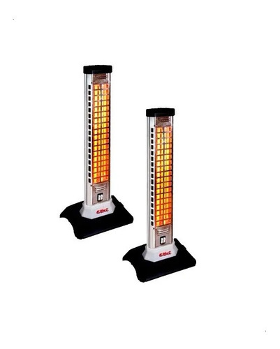 Combo 2 Estufas Eléctricas 2 Velas Cuarzo 1200w Vertical