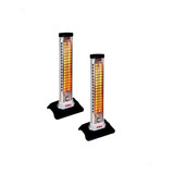 Combo 2 Estufas Eléctricas 2 Velas Cuarzo 1200w Vertical