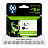 Cartucho Hp 667 Xl Original Preto 1275 2376 2776 6475 2775 