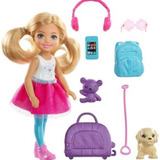 Muñeca Turística Barbie Chelsea Con Perro - Mattel