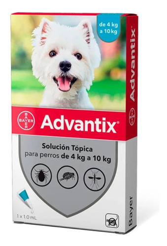 Pipeta Advantix 4-10kg Elimina Garrapatas Y Pulgas / Catdog