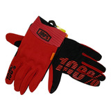 Guantes Motocross Enduro Rojo Y Negro Con Cubre Nudillo 