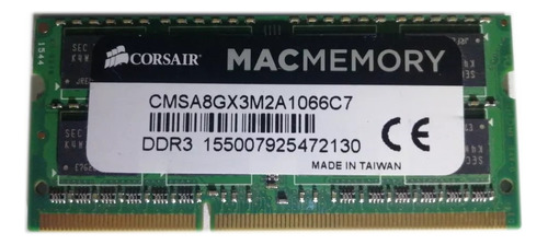 Memoria 4gb Ddr3 Pc3-8500 1066 Mhz Mac Sodimm Laptop Portáti