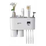 Dispensador Pasta Crema Dental Cepillos Organizador 2 Vaso